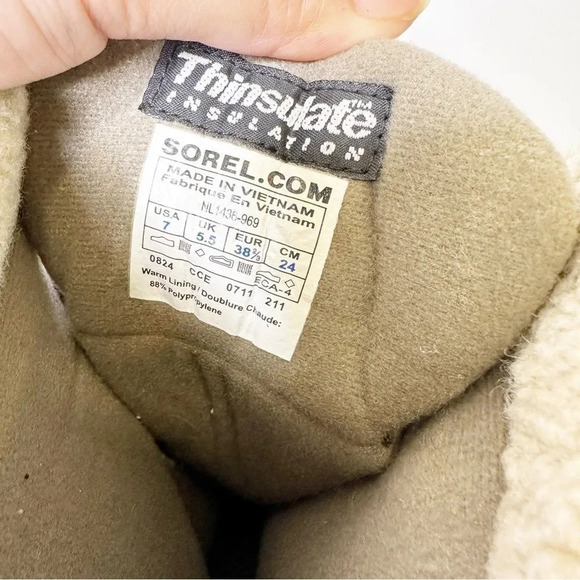 SOREL Cumberland Womens Size 7 Thinsulate Army‎ Olive Green Snow Winter Boot - Picture 4 of 5